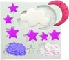 星の雲の形をしたシリコーンフォンダン型、DIYケーキフォンダンクッキークラウドのキャンディーチョコレート型
