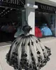 Robes décontractées de base Vintage perles noires perlées fleurs 3D 15 ans robe de Quinceanera 2023 douce 16 robe robe de soirée à lacets vstidos de gala LST230904