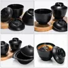 Conjuntos de vajilla Tazón Sopa delicada Ramen japonés Porcelana de imitación Melamina Udon con tapa