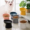 Hondenkommen Voerbakken Kat Scandinavische voerbak Waterbak voor huisdieren Keramische eetschalen Hoge voet verhoogd Puppy Katten Matte kommen Verhoogde hondenkommen 230901