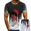 Survêtements pour hommes Cool Shirt Designs Trinidad Flag Chemises d'empreintes digitales pour hommes 3XXL à manches courtes pur coton col rond t-shirt