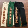 Calças masculinas Macacões Homens Mulheres Toalha Bordada Sweatpants Cordão Calças Casuais J230904