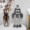 Förvaringsflaskor keramiska ingefära burk elegant dekorativ vas för kök