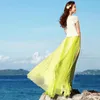 Röcke Sommer Strand Elegante Lange Maxi Mode Frauen Volle Kreis Rock Fließende Farbe Passenden Chiffon Böhmischen Jupe Femme