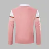 Mens Polos Spring Autumn Horse Print Men Long Sleeve Spell Color Polo Shirt Business Casual Lapel Tops 230904