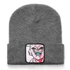 Bonnet de dessin animé Anime, bonnet en coton de haute qualité pour hommes et femmes, chapeau d'hiver tricoté chaud, à la mode, casquette unisexe solide