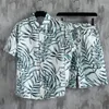 Men's Shorts The Ins Beach Shirt Suits Short-Sleeved Shirts And Drawstring Hawaiian Print Floral Clothes