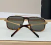 Goldgraue quadratische Pilotensonnenbrille für Herren, Sommersonnenbrille, Sonnenbrille, UV400-Brille, mit Box