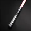 LED Light Sticks RGB Metal Dueling Dueling gładki wahadłowy miecz laserowy Sabre de luz 12 Kolor Zmiana 16 dźwięków foc rave broń migająca zabawka 230901