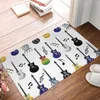 Dywany gitary elektryczne i nuty muzyczne gitara bez pośpiechu drogi dywanowe dywan wanna kuchenna mata na zewnątrz wzór domu