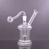 Großhandel Bunte Mini Shisha 10mm weiblicher Pilz Glas Ölbrenner Bong Wasserpfeifen mit Recycler Mini Dab Rig Handbongs