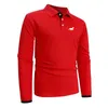 Mens Polos Fashion Simple Style Men Long Sleeve Polo Shirt Sport Business Slim Fit Tops 230904