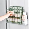 Garrafas de armazenamento organizador de ovos atraente bandeja de 30 slots refrigerador recipiente de alimentos fácil de instalar