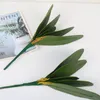 Simulation de feuilles de Phalaenopsis, plantes vertes artificielles, décoration de mariage, de maison, fausse plante, Arrangement floral en pot, feuilles d'orchidées