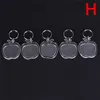 Plastic Acrylic Keychains Empty Shell Transparent Keychain Photo Frame Geometry Keychain