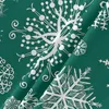 Table Cloth Christmas Green Snowflake Texture Waterproof Tablecloth Decoration Wedding Home Kitchen Dining Room Round