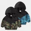 Jassen Baby Jongens lente herfst Jas Kinderen camouflage Capuchon Blazer baby jongen Waterdichte Regenjas Kinderkleding 210Y 230904