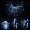 Andra evenemangsfestleveranser Belly Dance LED Butterfly Wings Festival Performance Fluorescen Isis Dancing Carnival Costumes Shows for Adult 230901