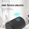 Dörrlås Smart Lock Cylinder Tuya Ble Europe Biometriskt fingeravtryck IC Card App Keyhole Invisible Diy Extension Size Electronic Door Locks HKD230903