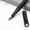 Stylos à plume HongDian 1850 stylo plume encre entièrement en métal stylos à pince en acier inoxydable noir blanc ic stylo plume F Nib fournitures de bureau scolaire HKD230904
