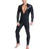 Exotische Kleidung Männer Frauen Sexy Kleidung Catsuit Dessous Wetlook Shiny PU Leder Bodysuit Clubwear Overall Plus Größe S-6XL1220n