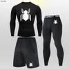 Autres articles de sport Combinaison de compression Football Extérieur Ensemble de course Hommes Survêtement Superhero Sportswear Hommes Costumes Gym Jogging Vêtements d'entraînement Rashguard 230904