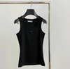 Women'S T-Shirt Pr-A Summer White Women Tops Tees Crop Top Embroidery Y Shoder Black Tank Casual Sleeveless Backless Shirts Luxury Des Dhlio