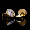 Cuff Links KFLK jewelry shirt cufflink for mens Brand cuff button Gold-color watch movement cuff link High Quality abotoadura guests 230904