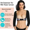 Bel karın şekillendiricisi üst kol şekillendiricisi Post daha ince sıkıştırma kolları duruş düzeltici, kadınlar için shapewear zamlı yelek 230901