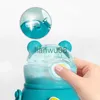 Tazas Platos Utensilios Kawaii Termo con paja Botella de agua linda para niña Frascos de vacío de dibujos animados Vaso para niños Taza de aislamiento de acero inoxidable x0904