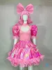 Bühne tragen Erwachsene Frauen Prinzessin Cosplay Kostüm Schöne Rollenspiel Performance Kleidung Rosa Puff Sleeve Tutu Kleid Perücke Sexy