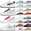 Banheira Macacos Homens SK8 Sapatos Casuais Nigo Branco Prata 16º Aniversário ABC Camo Rosa Azul Verde Sapatilhas Designer Mens Mulheres Luxo Sta Low Leather TrainQ9Y1