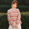 Women's Sweaters 2023 Early Spring Knitted Top Pink Sweater Underneath Versatile Design Sense Niche Undershirt Wear