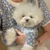 Cão vestuário outono / inverno roupas para animais de estimação teddy gato bichon moda margarida floral quente abotoado et designer roupas de cachorro roupas de cachorro casaco de cachorro x0904