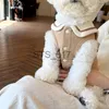 Psa odzież kawa kamizelka szczeniaka letnie cienki misia jumper granatowy ubrania psa Piękne marynarz garnitur otwierający pens