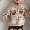 Sweats à capuche BOBOTCNUNU Automne Enfants Vêtements Filles Mignon Gâteau Modèle À Capuche Garçons Sweat Mode Vêtements D'extérieur Pour Enfants 230901