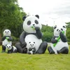 Garden Decorations Realistic FRP Panda Sculpture Adorns Outdoor Resin Ornaments Lovely Landscapes Decoration