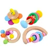 Rattles Mobiles Baby Toys Montessori Wooden Sand Hammer Enlightenment Blocks Puzzle Game Development 0 12 Months 230901