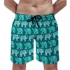 Pantaloncini da uomo Board Retro Elefante Simpatico costume da spiaggia Hawaii Divertente stampa animalier Asciugatura rapida Sport Fitness Pantaloni corti oversize