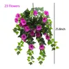 Fleurs décoratives vigne artificielle soie pétunia matin gloire plantes suspendues faux pour intérieur extérieur Patio pelouse décor