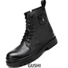 Bottes en cuir véritable hommes haut appartements mode élégant luxe classique chaussures décontractées qualité chaussures d'extérieur Zapatos De Hombre 230901