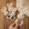 Rattles Mobiles Baby Crochet Animal Rattle Wooden Toys for Children BPA Free Wood Teether Stroller Game Educational Toy born Gift 230901