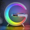 Yezhou Smart Loud Retro Bluetooth مكبر صوت مع شاحن الهاتف اللاسلكي بجانب سرير ليلي صغير مصباح Sunrise Wake-Up Light Pickup 238J