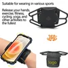 Spot mobile phone wrist strap, outdoor sports multifunctional fixed mobile phone arm strap, 360 degree rotation, detachable