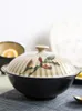 Servis uppsättningar keramiska risskål hushåll enstaka soppa snabb nudel middag tallrik rätter bordsuppsättning 230901
