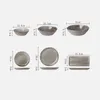 Dishes Plates Japanese Ceramic Dinner Plate Rice Bowl Food Tray Retro Gray Tableware Porcelain Fruit Salad Sushi Serving Dinnerware 230901