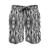 Men's Shorts Classic Zebra Gym Summer Black And White Animal Print Casual Beach Short Pants Men Running Surf Quick Dry Swim Trunks