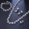 Charm Bracelets Emmaya Luxury Crystal Costume Jewelry Sets White Zircon Bracelets Pendant Necklace Rings Earrings Wedding Party 230901