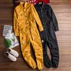 Spring and Autumn Male Denim Suit Jumpsuit HipHop Overalls jeans Suits Handsome Nine-point pants large size Costumes271J