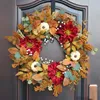 Other Event Party Supplies Halloween Party Door Hanging Window Wreathes Pumpkin Berry Background Decor Harvest Festival Rattan Wreath Thanksgiving Wreath 230904